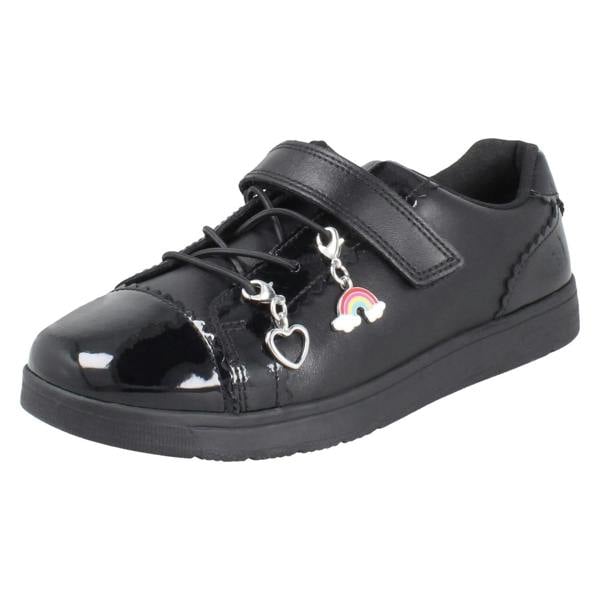 Clarks Girls Clarks Closed Top School Shoes With Removable Charms Disco Charm
