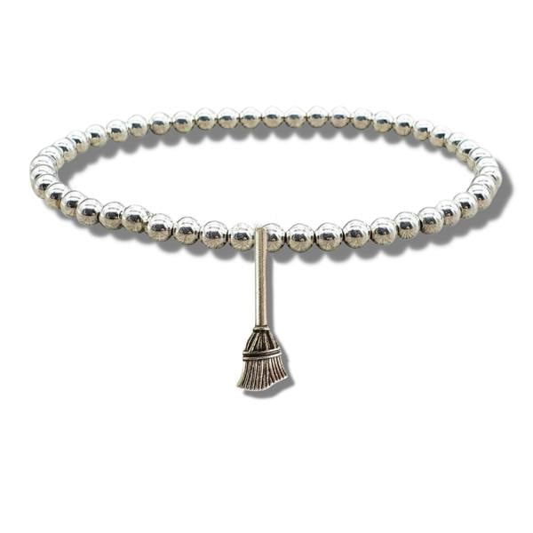 Aye Do Gifts Broom Silver Beaded Bracelet