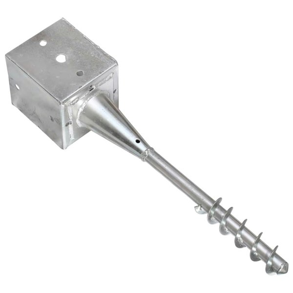 Berkfield Ground Spikes 6 pcs Silver 12x12x56 cm Galvanised Steel