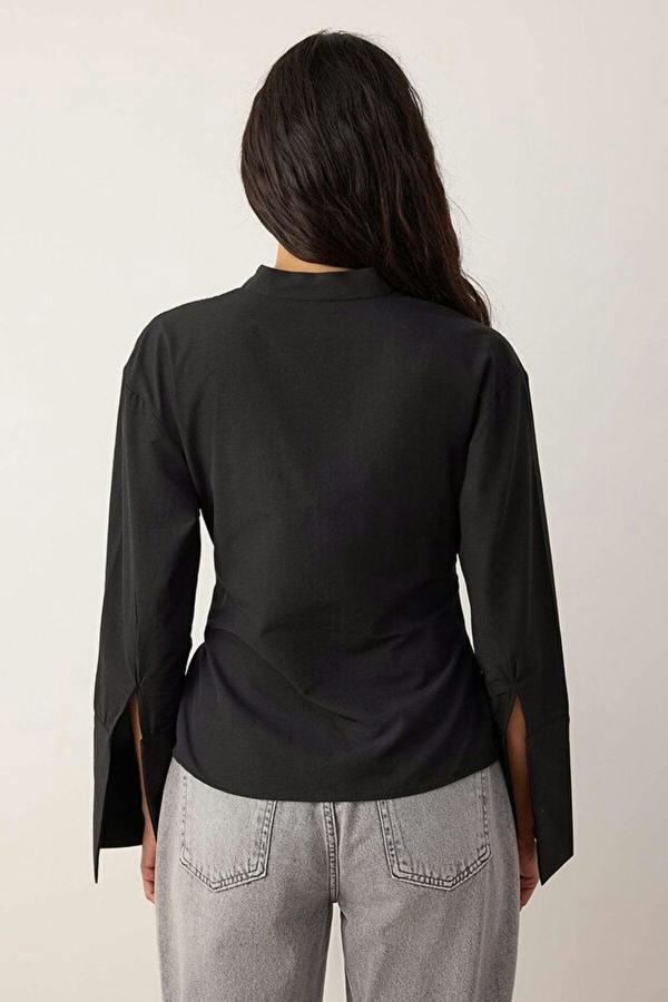 WOVCOR Belted & Snap-Front Adjustable Shirt