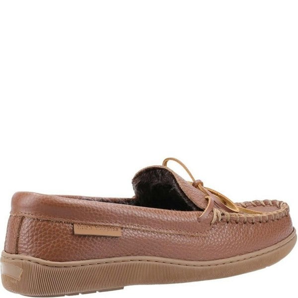 Hush Puppies Mens Ace Leather Slippers - Tan