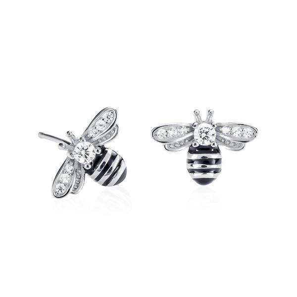 namana 925 Sterling Silver Bumble Bee Stud Earrings for Women