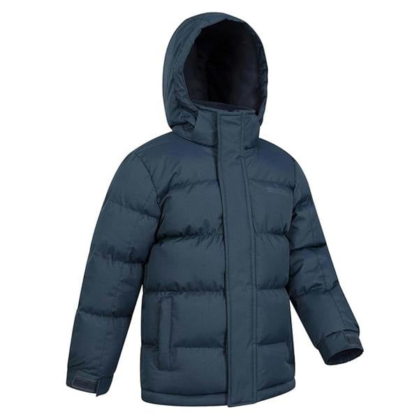 Mountain Warehouse Childrens/Kids Snow II Water Resistant Padded Jacket - Dark Blue - 
