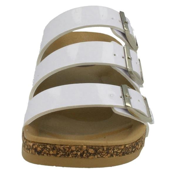Spot On Ladies Spot On Three Buckle Mules