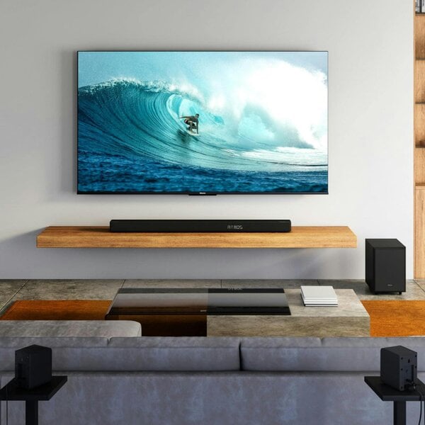 Dyzi AX5125H 5.1.2 Channel 500W Dolby Atmos Soundbar Subwoofer Black