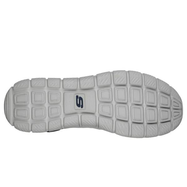 Skechers Track Knockhill Mens Sports Gym Walking Lace Up Trainers, white athletic shoe sole with textured grip design.