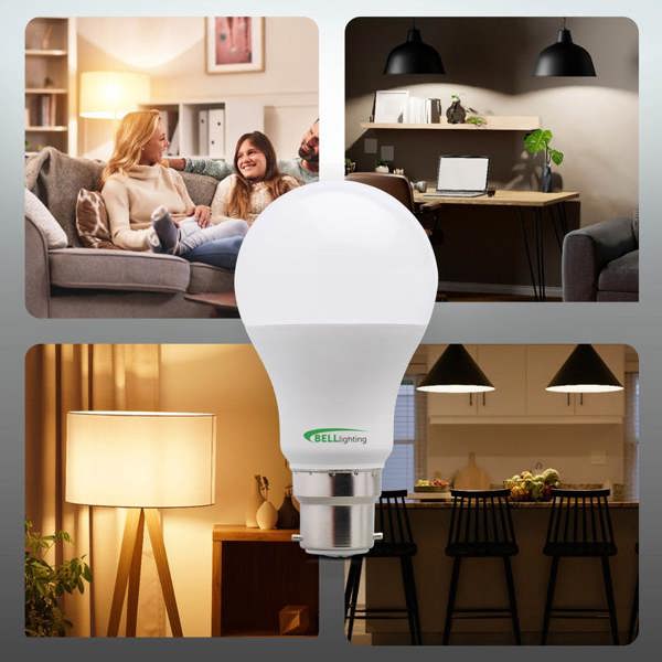 BELL Lighting Dimmable B22 Bayonet Energy Saving LED Light Bulbs GLS 8.1W