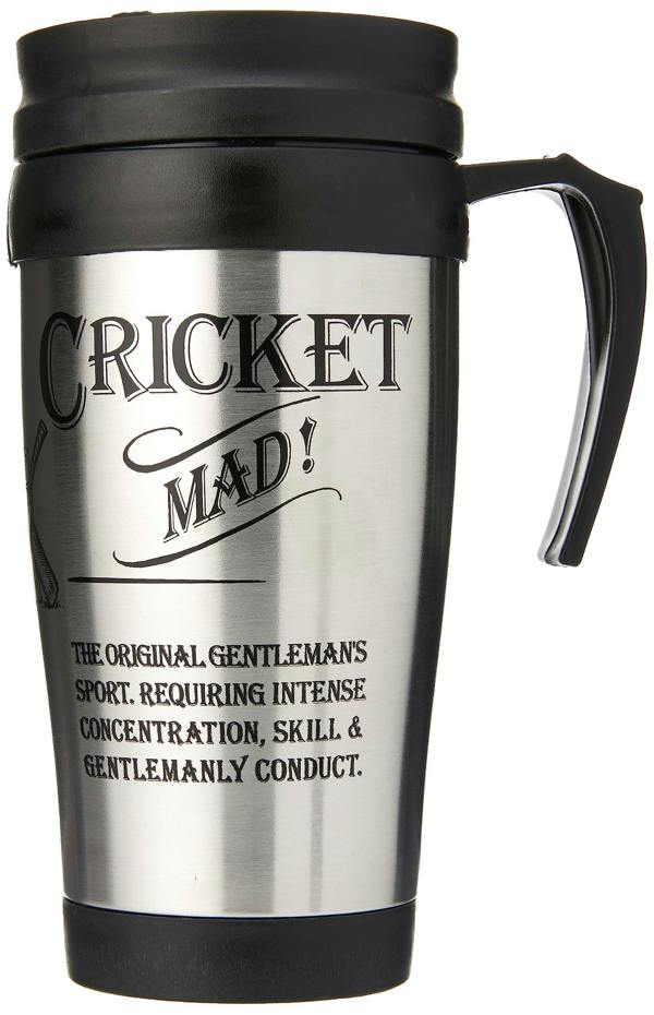 CRICKET-GIFTS Cricket Mad Travel Mug 7 fl oz