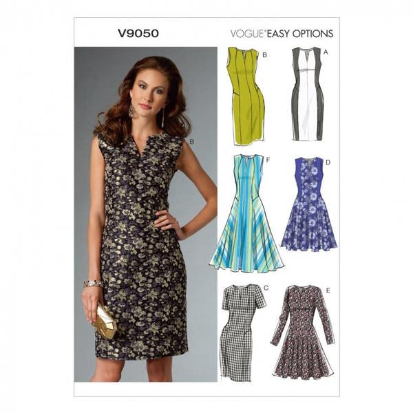Vogue Sewing Pattern 9050, Dresses for Women, 6-8-10-12-14 - Easy