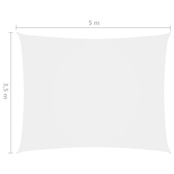 Berkfield Sunshade Sail Oxford Fabric Rectangular 3.5x5 m White