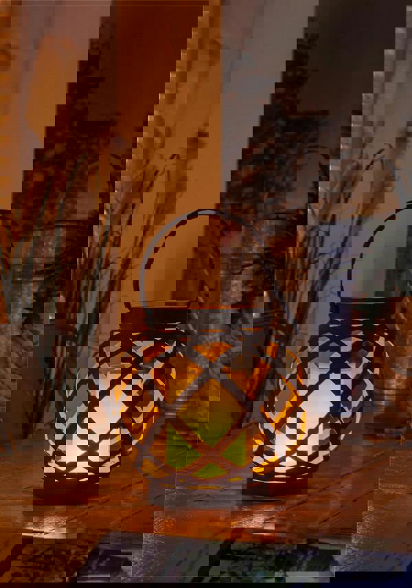 Luxform Solar Mtl Rattan Table Lantern