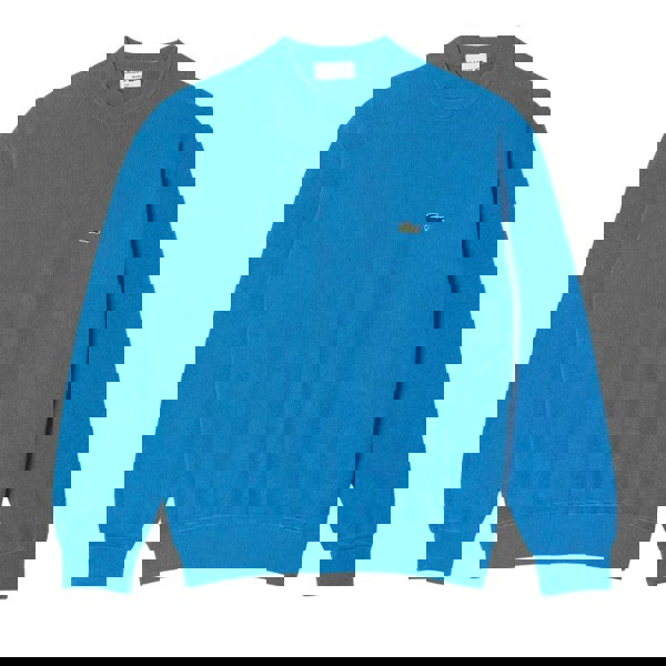 Lacoste Unisex Adult Organic Cotton Crew Neck Sweatshirt - Blue