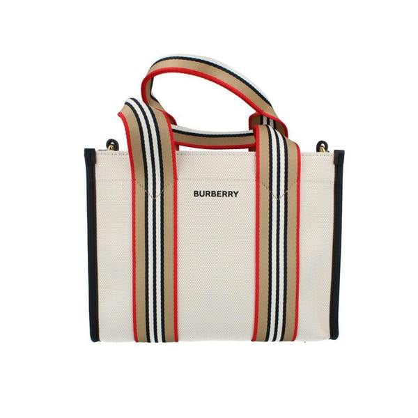 Burberry Mini Canvas Tote Bag - Natural