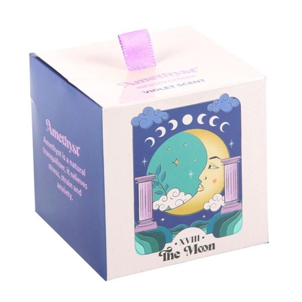 Serano The Moon Amethyst Crystal Chip Candle