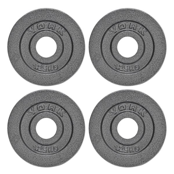 York Olympic Hammertone Cast Iron Weight Plates 4 x 1.25kg
