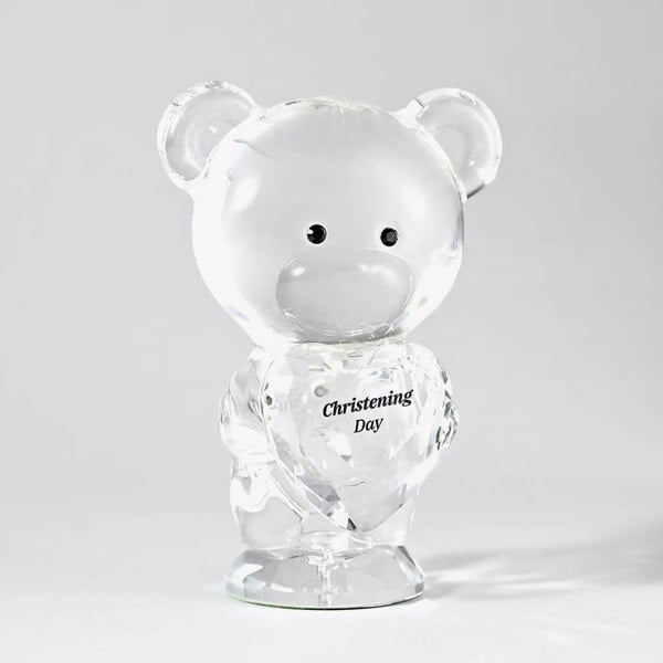 T. H. Baker Crystocraft Crystal Bear Christening Day Gift SP3639