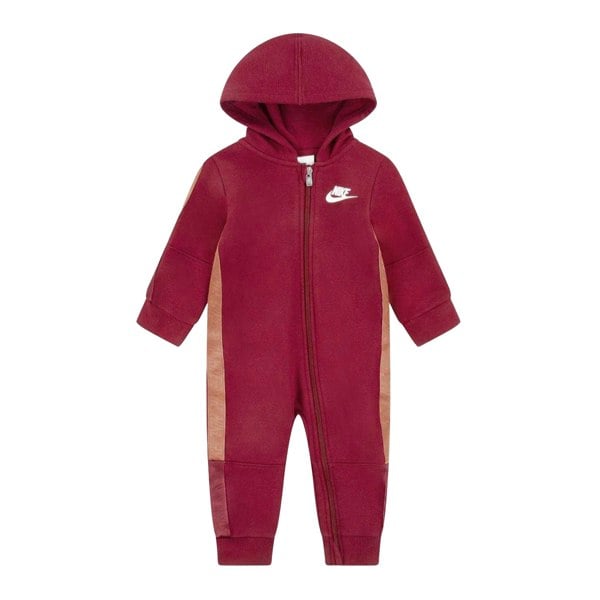 Nike Baby Swoosh Hooded Taped Bodysuit - Red