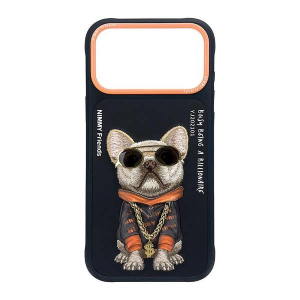 Nimmy Friends Nimmy Glasses Cool Dog Case with MagSafe for iPhone 17 Pro Max 6.9" Black Orange - N-YJ-IP17-PRO-MAX-01