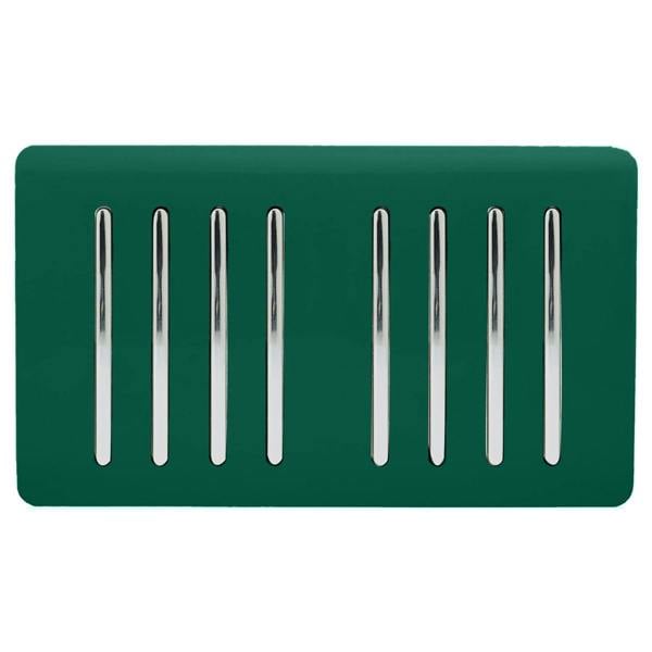Trendi Switch 8 Gang 1 or 2 Way Light Switch in Dark Forest Green