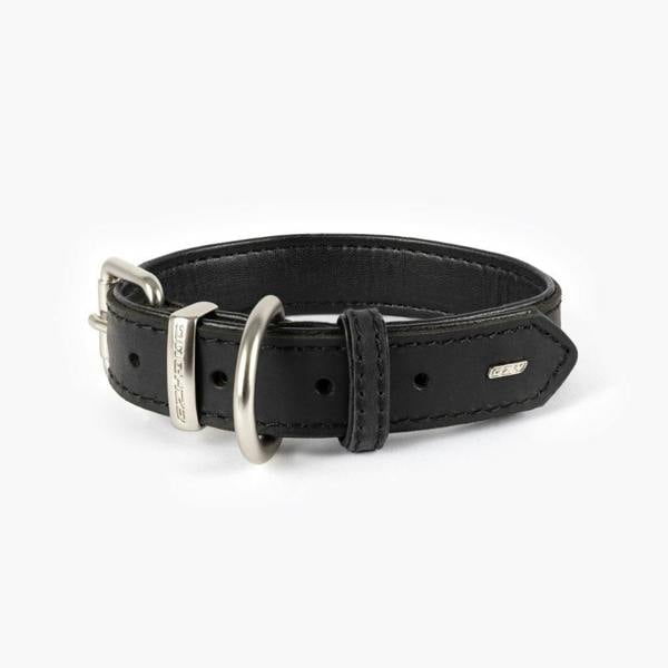 EzyDog Oxford Leather Classic Dog Collar in Black