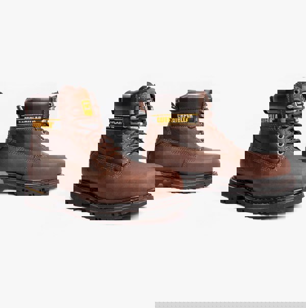 CAT HOLTON SB Mens Leather Safety Boots Brown
