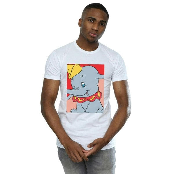 Disney Mens Dumbo Portrait T-Shirt - White