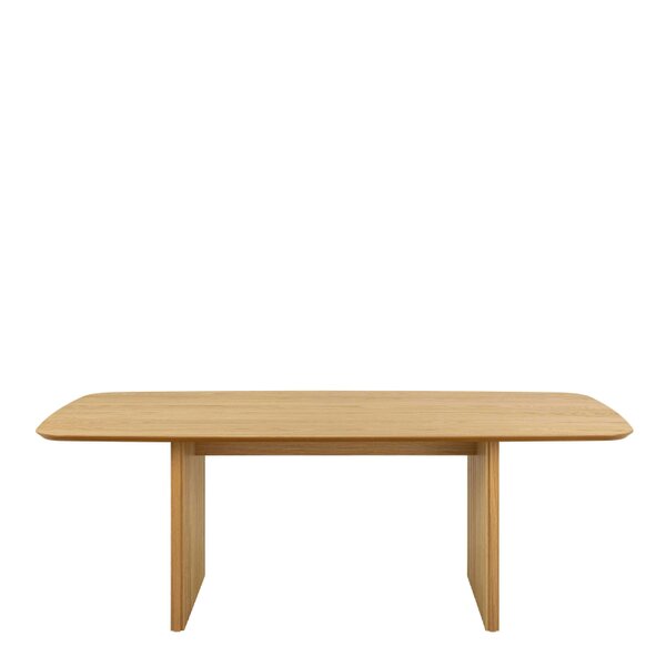 Wyld Haus Twillbury Oak Rectangle Dining Table Slatted Legs