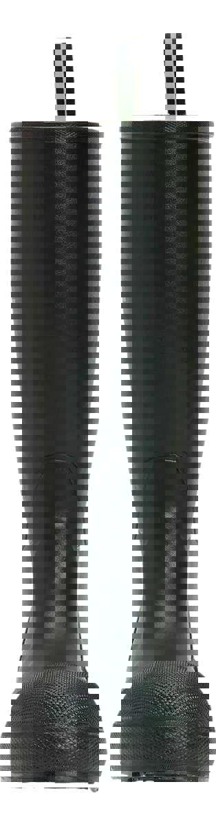 Muck Boots MUCK Boots Mudder S5 Mens Steel Toe Stable Farm Tall Wellington, black rubber waterproof boot with reinforced toe and heel for durability and protection.