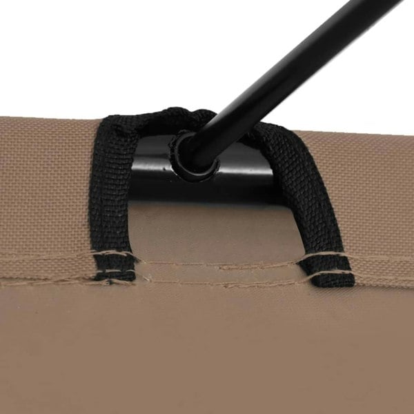 Berkfield Camping Beds 2 pcs 180x60x19 cm Oxford Fabric and Steel Taupe