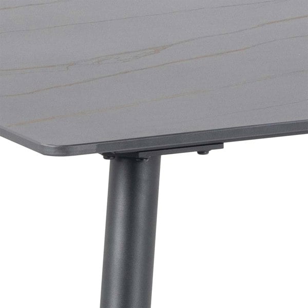 Furniture To Go Wicklow Ceramic Dining Table in Black