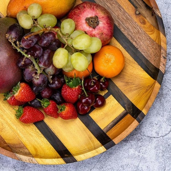 Paguro Artisan Upcycled End Grain Fruit Bowls (2 Patterns & 2 Sizes Available)
