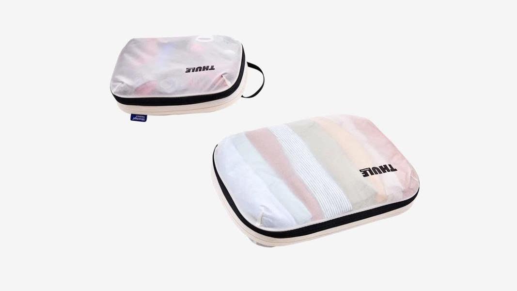 Thule Compression Packing Cube Set Small & Medium White Travel Organizer