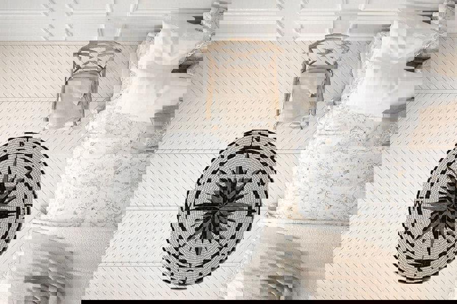 WFM6201 - Cardinal Points Mosaic Mat 99 cm Diameter