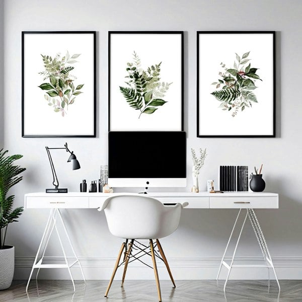 Wall decor in office | set of 3 framed wall art