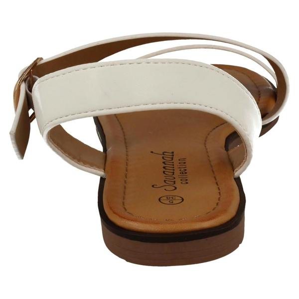 Savannah Ladies Savannah Flat Y Strap Mule Sandal with Buckle F00443