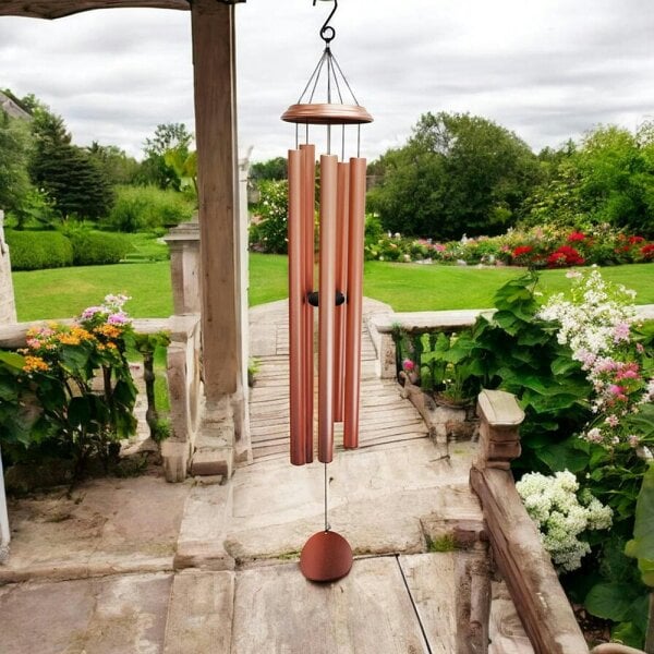 EDH Door Hardware Concerto Musical Wind Chime – 40" Rose Gold (101cm x 18cm x 18cm) | Extra-Large Deep-Tone Metal Wind Chime