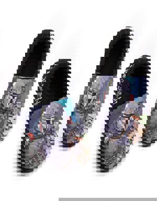 Star Wars Boys Black Din Djarin, Grogu Slip On Loafer Slippers