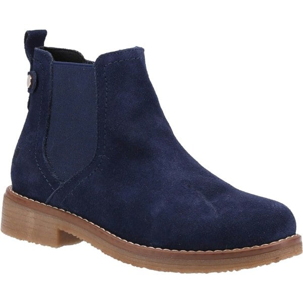 Hush Puppies Maddy Wide Suede Women's Navy Flat Chelsea Boots