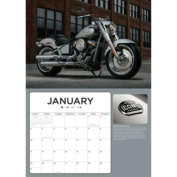 Harley-Davidson Deluxe Calendar 2027, Deluxe Calendars, Month To View, Transport, Gift