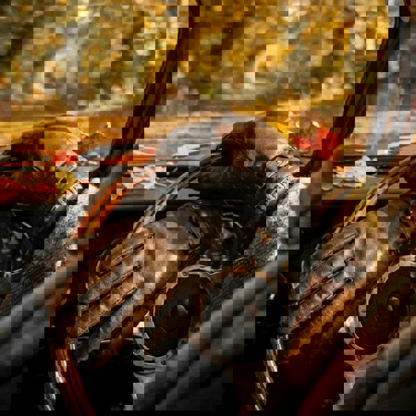 Infinity Leather Men’s Genuine Leather Ribbed Knit Cuff Gloves