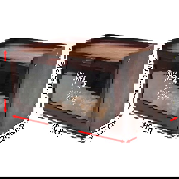 Maison des Cadeaux Retro Bamboo Single-Layer Bread Bin with Top Shelf