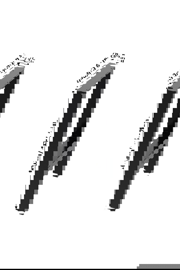 Living and Home 40cm/15.75 inch 2Pcs Black H-shaped Metal Table Legs Furniture Replacement Legs for Coffee Table