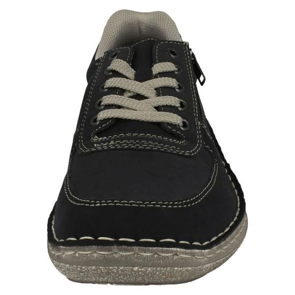 Rieker Mens Rieker Zip Detailed Extra Wide Fitting Shoes 03030