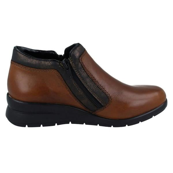Rieker Ladies Rieker Ankle Boots With Double Zip L4883