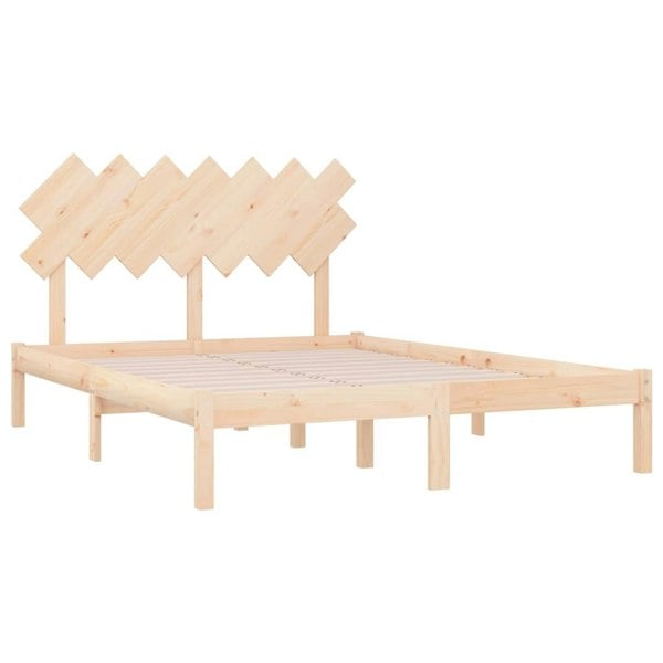 Berkfield Bed Frame 135x190 cm Double Solid Wood