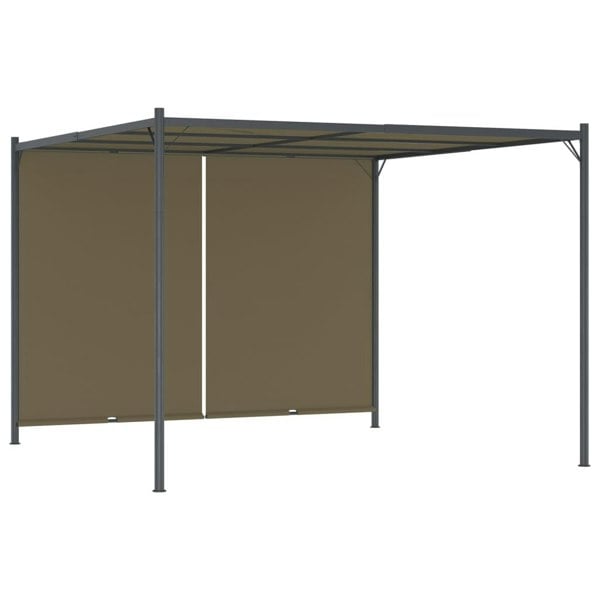 Berkfield Garden Pergola with Retractable Roof 3x3 m Taupe 180 g/ma
