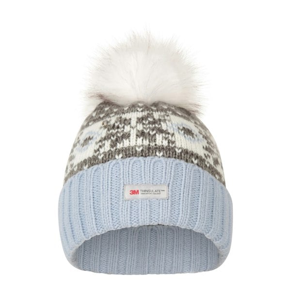 Mountain Warehouse Womens/Ladies Fair Isle Pom Pom Beanie - Grey