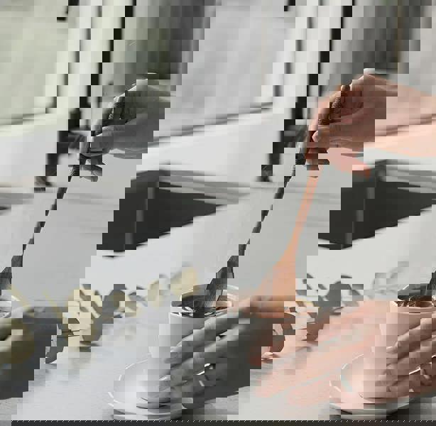 Anygleam Dark Brown 6pcs Wooden Tea Long Spoon Kitchen Tableware