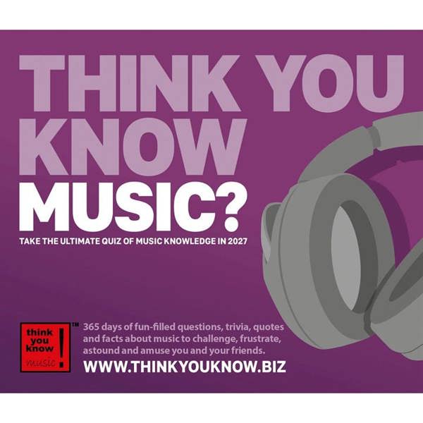 Think You Know Music? Desk Calendar 2027, Desk Calendars, Day To View, Entertainment, Gift