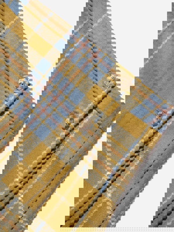 Bonpoint Girls Talissa Wool Tartan Skirt in Blue